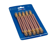 Valve d’accès avec tube en cuivre 10 cm 6 mm, kit de 10 pièces