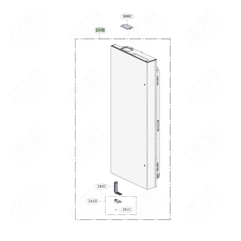 PORTE (PARTIE RÉFRIGÉRATEUR) FRIGO, RÉFRIGÉRATEUR, CONGÉLATEUR - ADD76432505