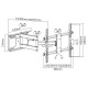 SUPPORT TV 3 ARTICULATIONS D'ORIGINE TÉLÉVISION - H3270-3A