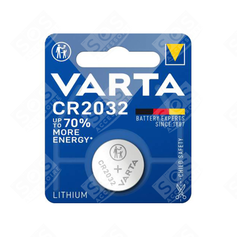PILE BOUTON CR2032 3V BLISTER 1 PILE D'ORIGINE ACCESSOIRES ET ENTRETIEN - 302H59