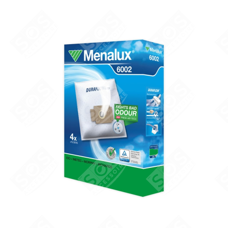 SACS ASPIRATEUR 6002 + 1 MICRO FILTRE + 1 FM BOITE DE 4 SACS ASPIRATEUR - 900196128/4