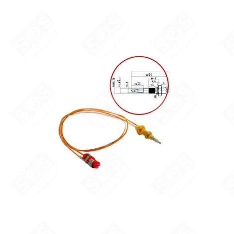 THERMOCOUPLE PLAQUE DE CUISSON LONGUEUR : 350 MM BEKO PLAQUE DE CUISSON - WC266