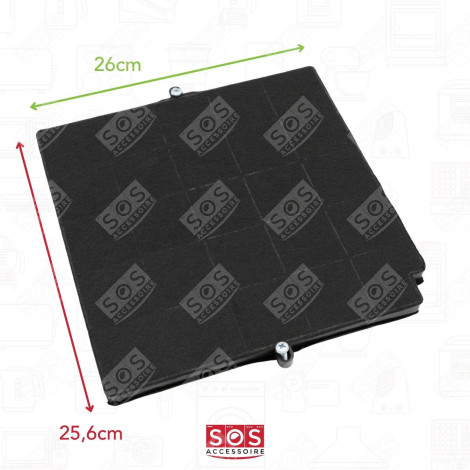 FILTRE CHARBON AIRFORCE FC120 AFFCAF16CS  260X256X17 MM HOTTE - 480122100934