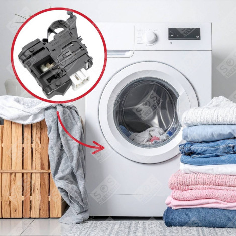 SÉCURITÉ DE PORTE, FERMETURE, VERROU D'ORIGINE 75X70X30 MM MACHINE À LAVER, LAVE-LINGE - 481010885440