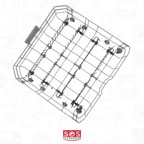 PANIER INFÉRIEUR D'ORIGINE AVEC ROULETTES (52,5 X 52,5 X 17,3 CM) LAVE-VAISSELLE - 1758972600, 1790280062
