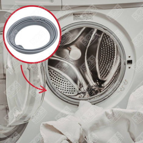 JOINT DE HUBLOT (MANCHETTE) AVEC RETOUR A LA CUVE TROU OUVERT TUYAU OUVERT MACHINE À LAVER, LAVE-LINGE - MDS63972301, 4986ER1005C