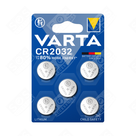 LOT DE 5 PILES BOUTON LITHIUM CR2032 D'ORIGINE ACCESSOIRES ET ENTRETIEN - 6032101415
