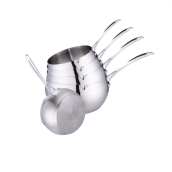Lot 5 casseroles pommes inox