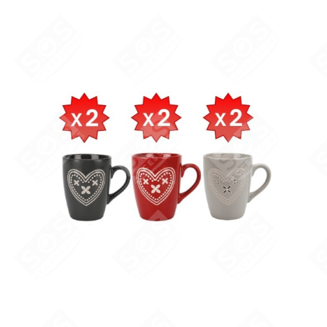 TASSES COEUR Ø 8 X 10.5 CM USTENSILE DE CUISINE - 524364