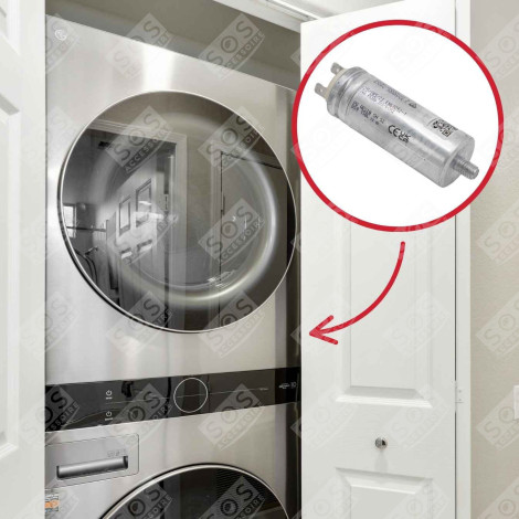 CONDENSATEUR D'ORIGINE 9MF SÈCHE-LINGE - 2807961400, C00864676