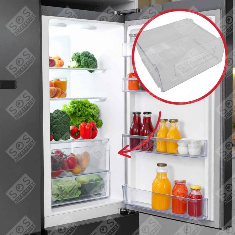 TIROIR SUPÉRIEUR D'ORIGINE FRIGO, RÉFRIGÉRATEUR, CONGÉLATEUR - AS0080320