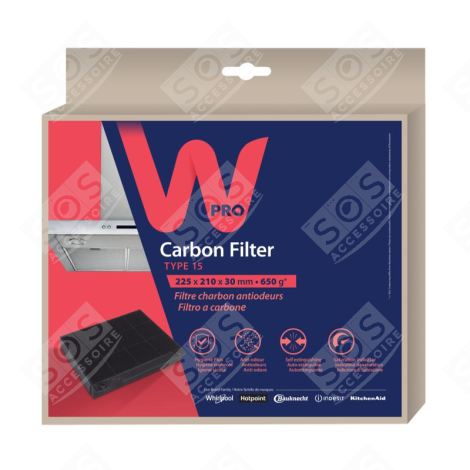 FILTRE À CHARBON TYPE 15 D'ORIGINE HOTTE - 484000008575