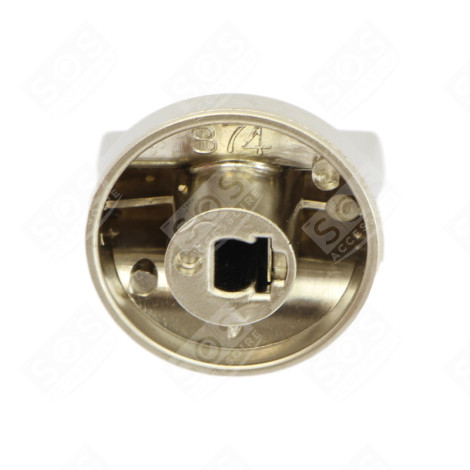 BOUTON DE GAZ D'ORIGINE NICKEL SATINÉ FOUR, CUISINIÈRE - 81218023