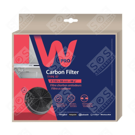 FILTRE À CHARBON ANTIODEURS TYPE 47 D'ORIGINE HOTTE - 484000008784
