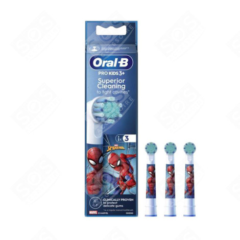 BROSSETTES SPIDERMAN X3 D'ORIGINE BROSSE À DENTS ÉLECTRIQUE - 8006540805091