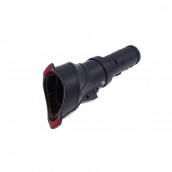 Petite brosse ronde a poils retractable noire (a encoche)