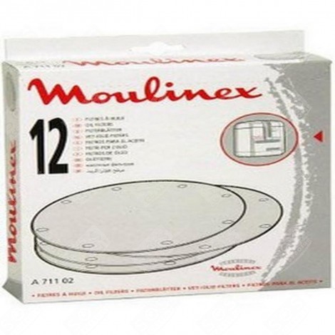 BOITE DE 12 FILTRES À HUILE FRITEUSE, AIRFRYER - REF.51240