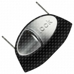 Verrou coulissant argent/bleu