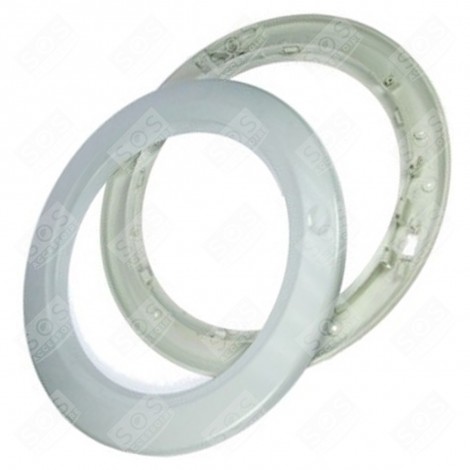 CADRE EXTÉRIEUR + INTÉRIEUR DE HUBLOT D'ORIGINE MACHINE À LAVER, LAVE-LINGE - C00058449