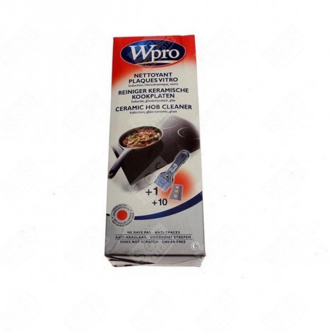 KIT VITROCÉRAMIQUE COMPRENANT 1 CRÈME NETTOYANTE VITRO 250 ML (VTC101) + 1 GRATTOIR (SCR200) + 10 LAMES (LGV009) PLAQUE DE CUISSON - 481281729989