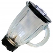 Bol blender / mixeur en verre complet blanc