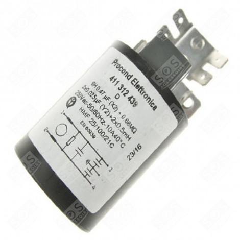 FILTRE ANTI-PARASITE MACHINE À LAVER, LAVE-LINGE - AS0031772, L46A024I2