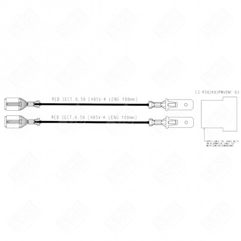 CÂBLE SET DRAIN POMPE D'ORIGINE MACHINE À LAVER, LAVE-LINGE - C00537136