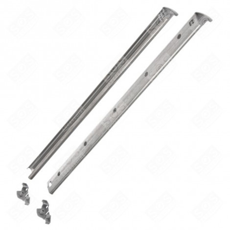 GLISSIÉRE G/D PANIER SUP + EMBOUTS D'ORIGINE LAVE-VAISSELLE - 00298547, 00353682  
