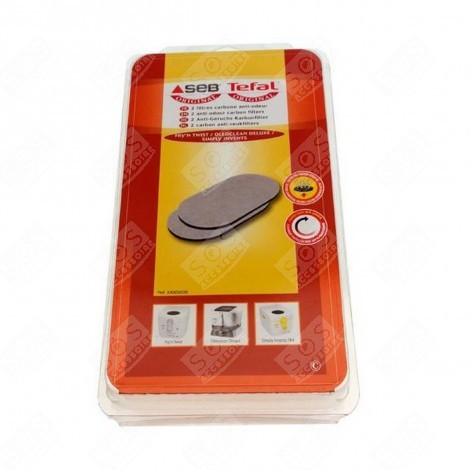 BOÎTE DE 2 FILTRES ANTI GRAISSE ET ANTI ODEURS FRITEUSE, AIRFRYER - XA500036