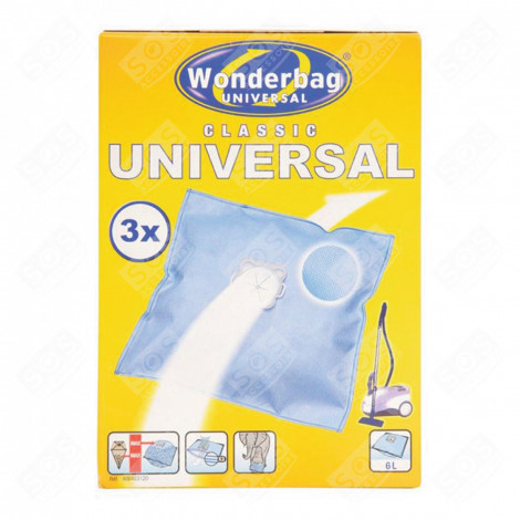 BOITE DE 3 SACS WONDERBAGS UNIVERSELS ASPIRATEUR - WB403120