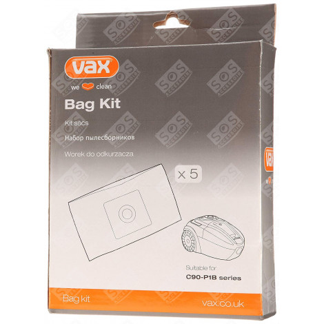 KIT DE 5 SACS HEPA ASPIRATEUR - 1-9-130400-00