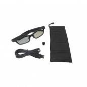 Lunettes actives 3D + cordon + pochette
