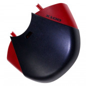 Couvercle rouge du compartiment à poussière