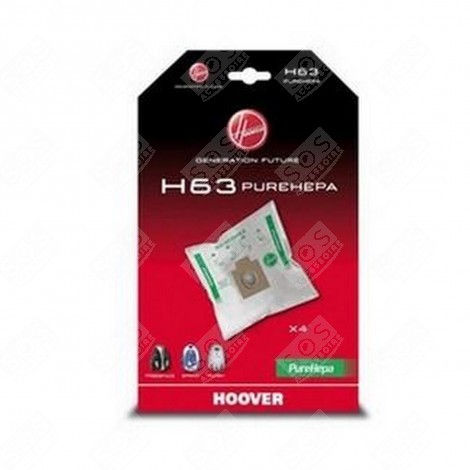 H63 BOITE DE 4 SACS PURE HEPA ASPIRATEUR - 35600536, 09200245