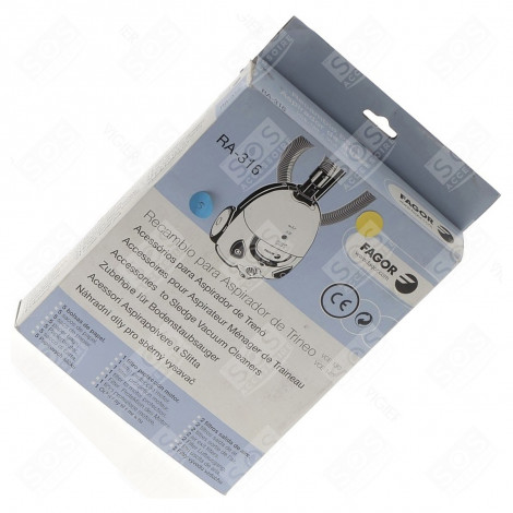BOITE DE 5 SACS + 1 FILTRE MOTEUR + 2 SORTIE D'AIR ASPIRATEUR - 95X8227