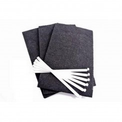 Lot de 3 filtres charbon (avec tiges de fixation)  220x320x10 mm
