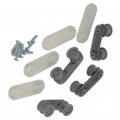 Paliers pour glissières de panier