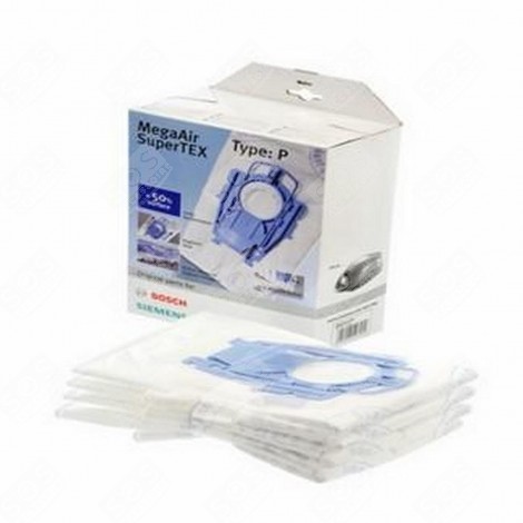 BOITE DE 4 SACS TYPE P + 1 MICRO FILTRE D'ORIGINE ASPIRATEUR - 00468264