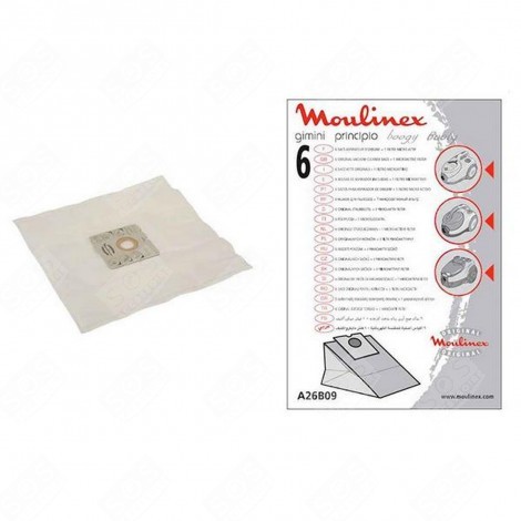 LOT 6 SACS + FILTRE BOOGY PRINCIPIO GIMINI ASPIRATEUR - A26B09