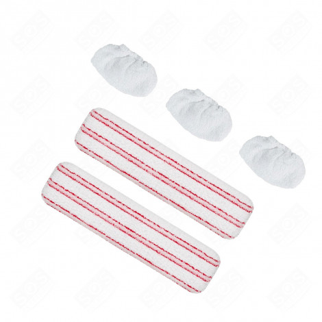 KIT 2 SERPILLIÈRES + 3 BONNETTES D'ORIGINE NETTOYEUR VAPEUR - PAEU0324