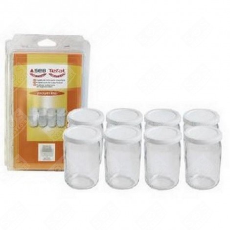 8 POTS VERRE AVEC COUVERCLE YAOURTIÈRE - 989641