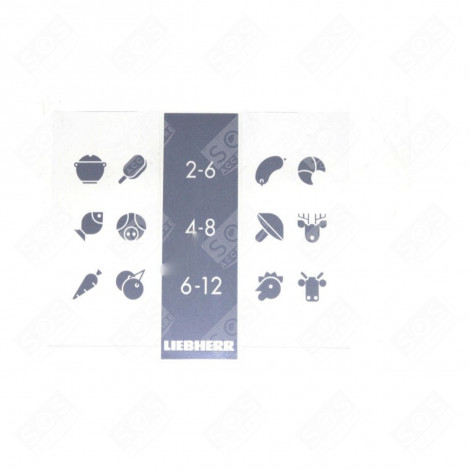 PLAQUE SERIGRAPHIÉE FRIGO, RÉFRIGÉRATEUR, CONGÉLATEUR - 7432400, 743240000