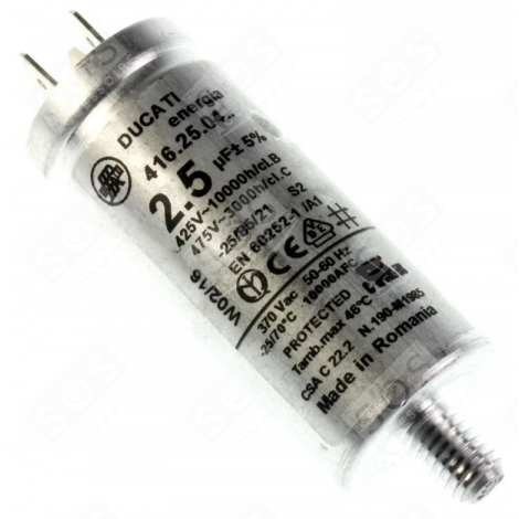 CONDENSATEUR 2,5MF UNIVERSEL LAVE-VAISSELLE - 00183639