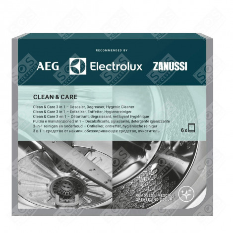 DÉTARTRANT, DÉGRAISSANT, NETTOYANT HYGIÉNIQUE (6 SACHETS X 50G) D'ORIGINE LAVE-LINGE - 902979918, 9029803823