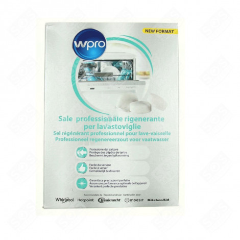 SEL RÉGÉNÉRANT PROFESSIONNEL EN TABLETTES - 1,8KG D'ORIGINE LAVE-VAISSELLE - 484010678188, SAT100