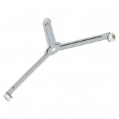 Support plateau metal a 3 roulettes