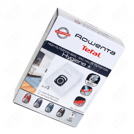 BOÎTE DE 4 SACS HAUTE FILTRATION HYGIÈNE ASPIRATEUR - ZR200520