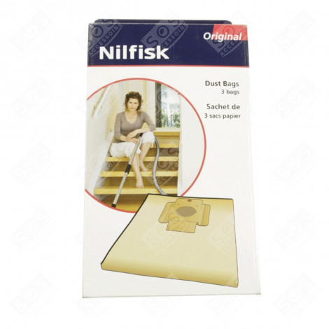 SACHET DE 3 SACS PAPIER 20 L POUR CENTRALE D'ASPIRATION ASPIRATEUR - 1407765050