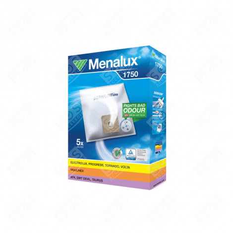 LOT DE 5 SACS + 1 FILTRE MOTEUR D'ORIGINE ASPIRATEUR - 9090106197