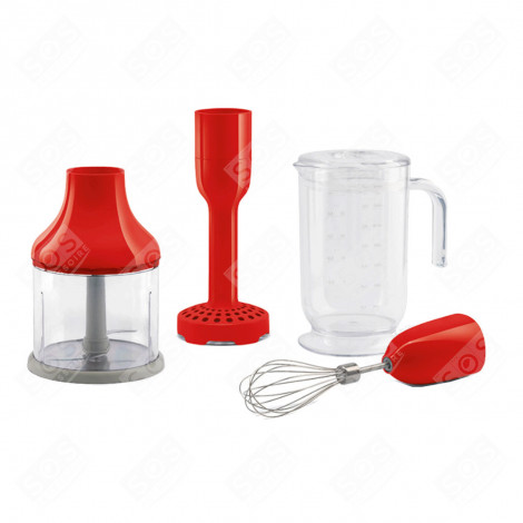 ACCESSOIRES POUR MIXEUR PLONGEANT, ROUGE : CARAFE, BOL HACHOIR, PRESSE-PURÉE, FOUET À FILS DIVERS PETIT MÉNAGER - HBAC01RD
